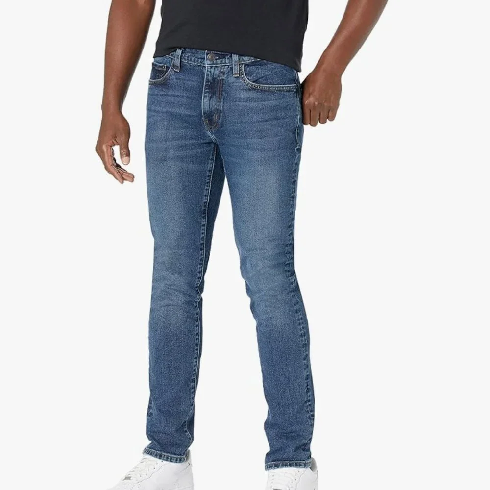 Amazon Essentials Mens Skinny-Fit Stretch Jeans, Vintage Wash, 32x28, EUC